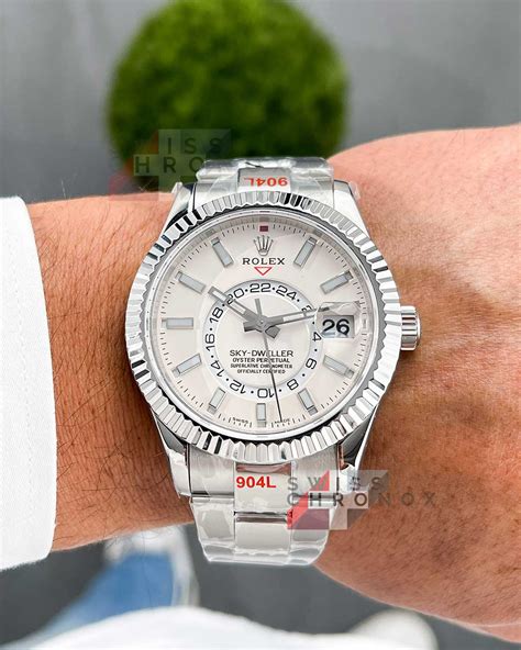 rolex sky dweller white dial